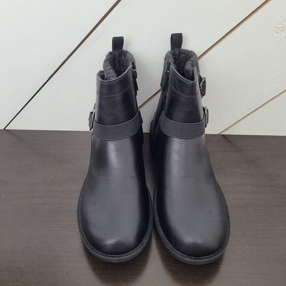 NEW Easy Works By Easy Street Womens 8.5M Ankle Moto Boots Slip Resistant 5CT - Picture 3 of 9